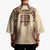 Bula Fiji Day 55th Anniversary Masi Tapa Kimono Emerald Jubilee - Beige - Polynesian Pride