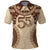 Bula Fiji Day 55th Anniversary Masi Tapa Polo Shirt Emerald Jubilee - Beige - Polynesian Pride