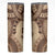 Bula Fiji Day 55th Anniversary Masi Tapa Skinny Tumbler Emerald Jubilee - Beige - Polynesian Pride