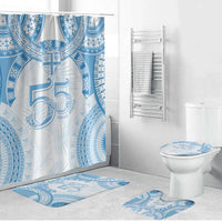 Bula Fiji Day 55th Anniversary Masi Tapa Bathroom Set Emerald Jubilee - Turquoise - Polynesian Pride