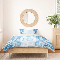 Bula Fiji Day 55th Anniversary Masi Tapa Bedding Set Emerald Jubilee - Turquoise - Polynesian Pride