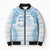 Bula Fiji Day 55th Anniversary Masi Tapa Bomber Puffer Jacket Emerald Jubilee - Turquoise - Polynesian Pride