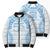 Bula Fiji Day 55th Anniversary Masi Tapa Bomber Puffer Jacket Emerald Jubilee - Turquoise - Polynesian Pride