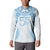 Bula Fiji Day 55th Anniversary Masi Tapa Button Sweatshirt Emerald Jubilee - Turquoise - Polynesian Pride