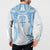 Bula Fiji Day 55th Anniversary Masi Tapa Button Sweatshirt Emerald Jubilee - Turquoise - Polynesian Pride