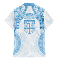 Bula Fiji Day 55th Anniversary Masi Tapa Family Matching Mermaid Dress and Hawaiian Shirt Emerald Jubilee - Turquoise - Polynesian Pride