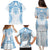 Bula Fiji Day 55th Anniversary Masi Tapa Family Matching Puletasi and Hawaiian Shirt Emerald Jubilee - Turquoise - Polynesian Pride