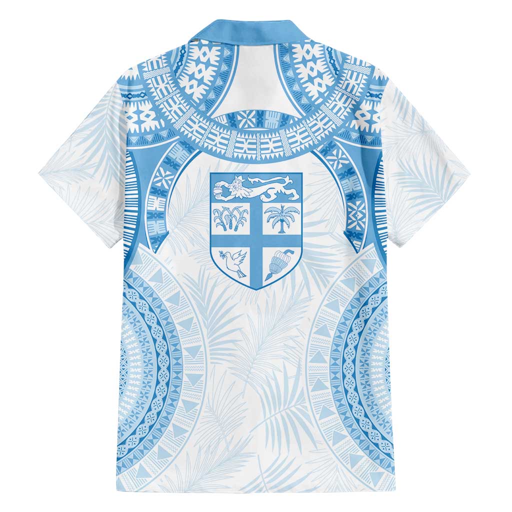 Bula Fiji Day 55th Anniversary Masi Tapa Family Matching Puletasi and Hawaiian Shirt Emerald Jubilee - Turquoise LT7 - Polynesian Pride