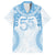 Bula Fiji Day 55th Anniversary Masi Tapa Family Matching Short Sleeve Bodycon Dress and Hawaiian Shirt Emerald Jubilee - Turquoise - Polynesian Pride