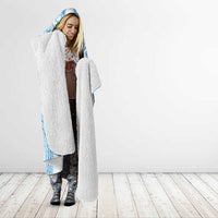 Bula Fiji Day 55th Anniversary Masi Tapa Hooded Blanket Emerald Jubilee - Turquoise - Polynesian Pride