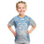 Bula Fiji Day 55th Anniversary Masi Tapa Kid T Shirt Emerald Jubilee - Turquoise - Polynesian Pride