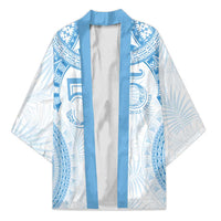 Bula Fiji Day 55th Anniversary Masi Tapa Kimono Emerald Jubilee - Turquoise - Polynesian Pride