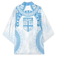 Bula Fiji Day 55th Anniversary Masi Tapa Kimono Emerald Jubilee - Turquoise - Polynesian Pride
