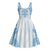 Bula Fiji Day 55th Anniversary Masi Tapa Midi Dress Emerald Jubilee - Turquoise - Polynesian Pride