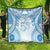 Bula Fiji Day 55th Anniversary Masi Tapa Quilt Emerald Jubilee - Turquoise - Polynesian Pride