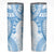 Bula Fiji Day 55th Anniversary Masi Tapa Skinny Tumbler Emerald Jubilee - Turquoise - Polynesian Pride