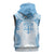 Bula Fiji Day 55th Anniversary Masi Tapa Sleeveless Hoodie Emerald Jubilee - Turquoise - Polynesian Pride