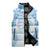Bula Fiji Day 55th Anniversary Masi Tapa Sleeveless Puffer Jacket Emerald Jubilee - Turquoise - Polynesian Pride
