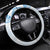 Bula Fiji Day 55th Anniversary Masi Tapa Steering Wheel Cover Emerald Jubilee - Turquoise - Polynesian Pride