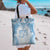 Bula Fiji Day 55th Anniversary Masi Tapa Tote Bag Emerald Jubilee - Turquoise - Polynesian Pride