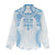 Bula Fiji Day 55th Anniversary Masi Tapa Women Casual Shirt Emerald Jubilee - Turquoise - Polynesian Pride