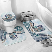 Pasifika It's In My DNA Bathroom Set Islands Pride LT7 Mat Set Only (3 pcs) One Size White - Polynesian Pride
