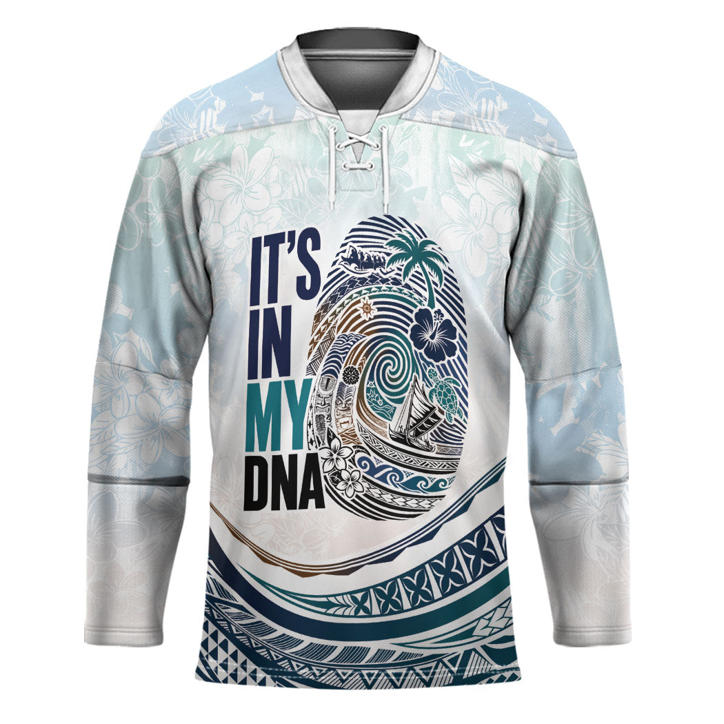 Pasifika It's In My DNA Hockey Jersey Islands Pride LT7 Unisex White - Polynesian Pride