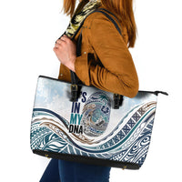 Pasifika It's In My DNA Leather Tote Bag Islands Pride LT7 White - Polynesian Pride