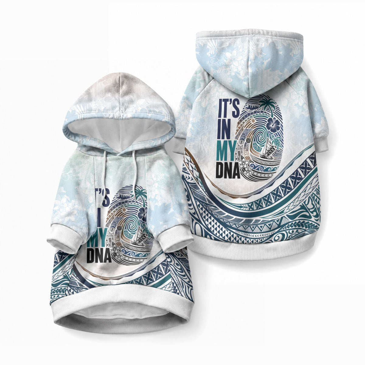 Pasifika It's In My DNA Pet Hoodie Islands Pride LT7 Pullover White - Polynesian Pride