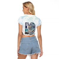 Pasifika It's In My DNA Raglan Cropped T Shirt Islands Pride LT7 - Polynesian Pride