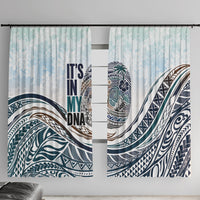 Pasifika It's In My DNA Window Curtain Islands Pride LT7 With Hooks White - Polynesian Pride