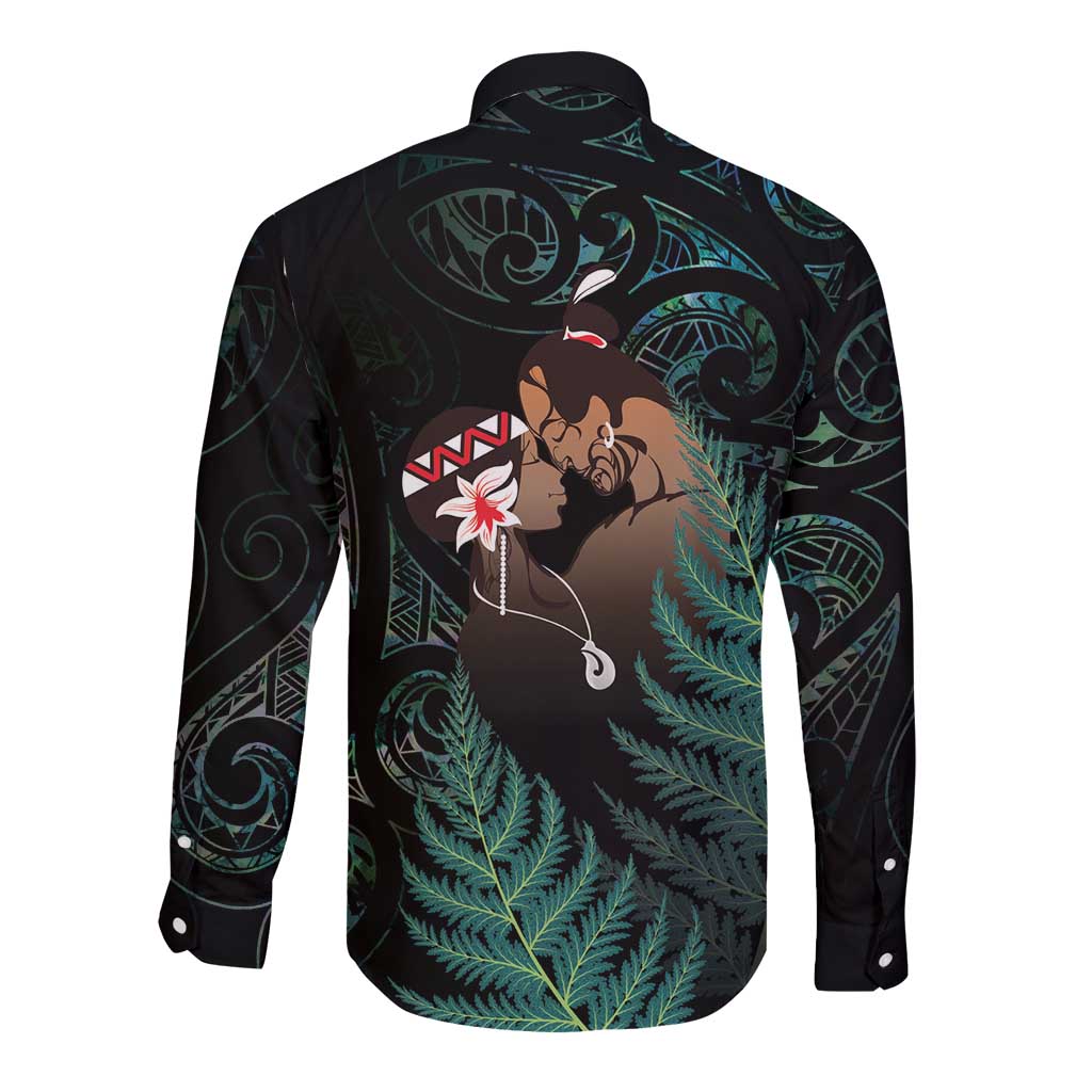 Maori Hongi Valentine Long Sleeve Button Shirt Aroha Ahau Ki A Koe LT7 - Polynesian Pride