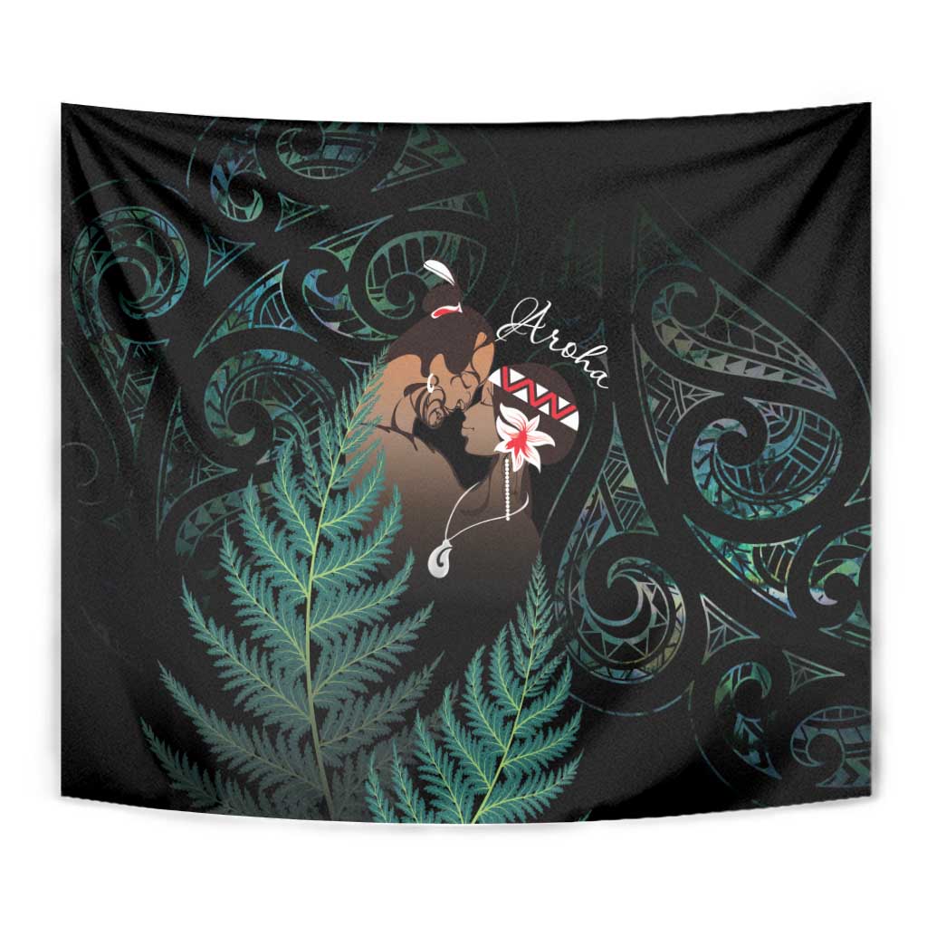 Maori Hongi Valentine Tapestry Aroha Ahau Ki A Koe