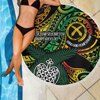 Vanuatu Indipendens Dei Beach Blanket Mix Traditional Sand Drawing