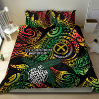 Vanuatu Indipendens Dei Bedding Set Mix Traditional Sand Drawing