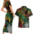 Vanuatu Indipendens Dei Couples Matching Short Sleeve Bodycon Dress and Hawaiian Shirt Mix Traditional Sand Drawing