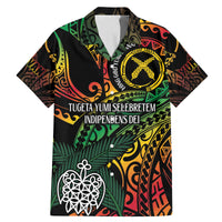 Vanuatu Indipendens Dei Family Matching Mermaid Dress and Hawaiian Shirt Mix Traditional Sand Drawing LT7 Dad's Shirt - Short Sleeve Colorful - Polynesian Pride