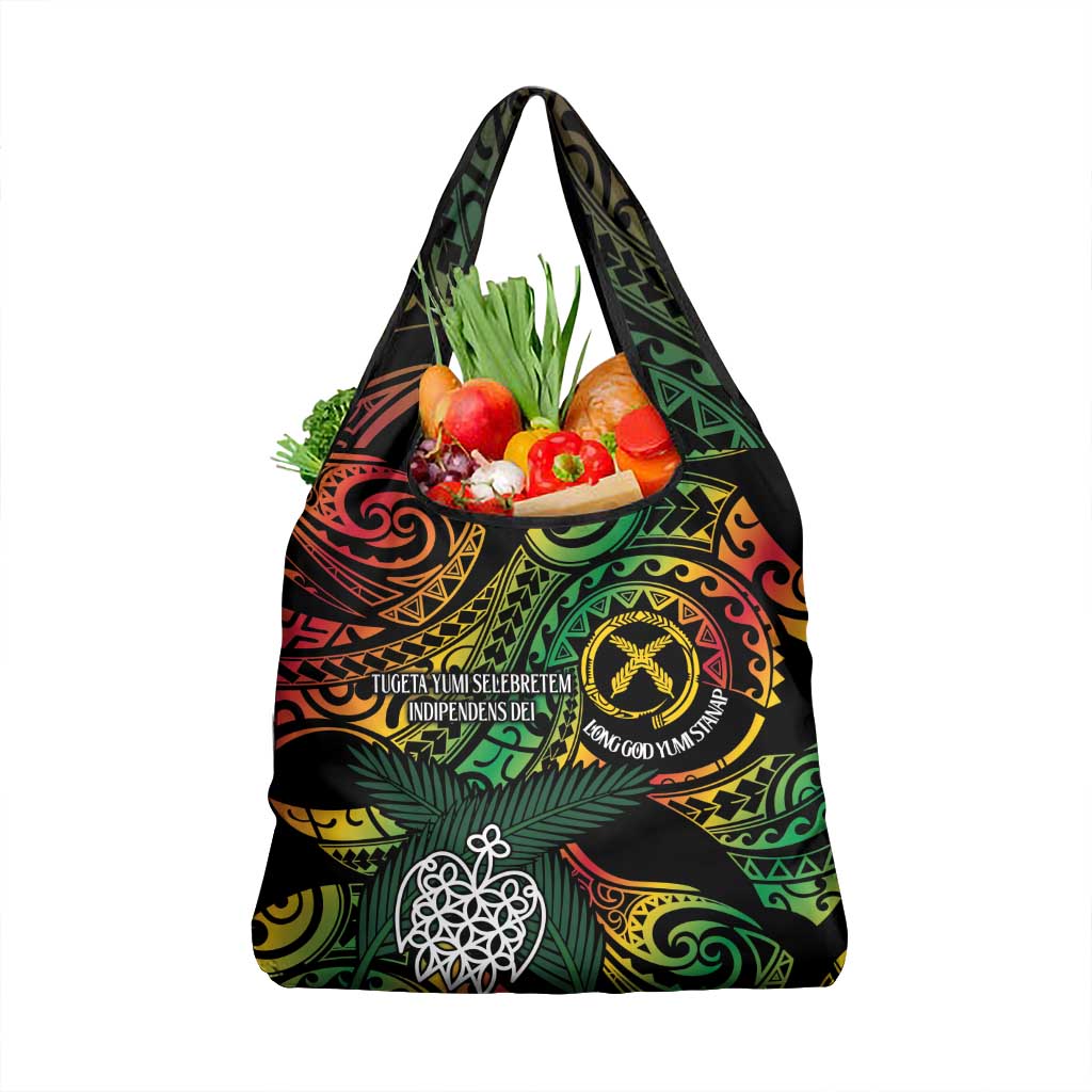Vanuatu Indipendens Dei Grocery Bag Mix Traditional Sand Drawing