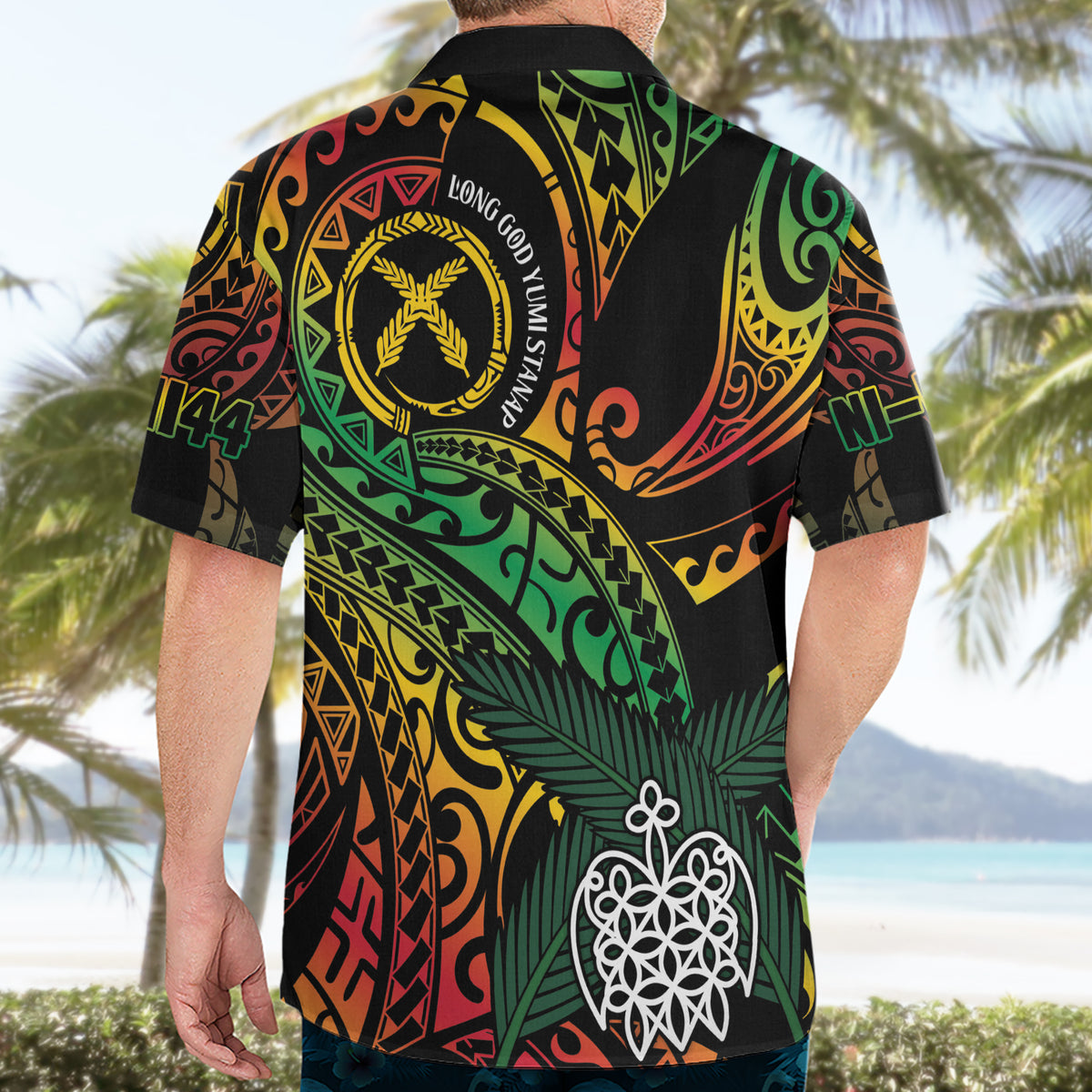 Vanuatu Indipendens Dei Hawaiian Shirt Mix Traditional Sand Drawing