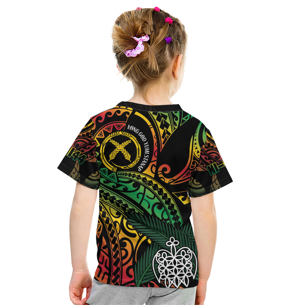 Vanuatu Indipendens Dei Kid T Shirt Mix Traditional Sand Drawing