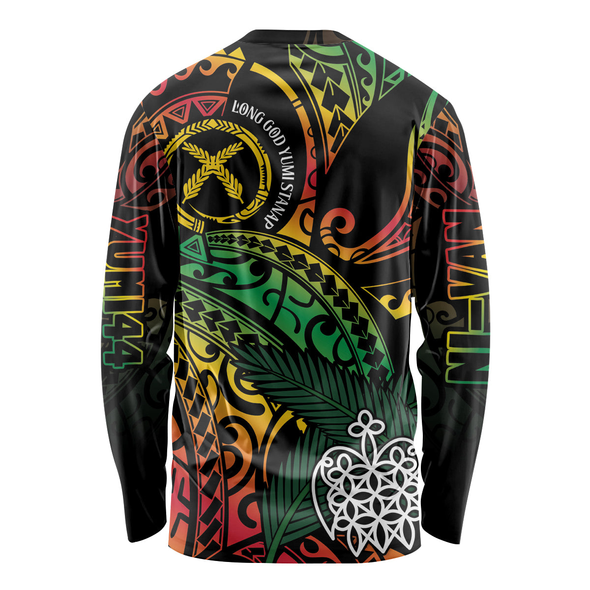 Vanuatu Indipendens Dei Long Sleeve Shirt Mix Traditional Sand Drawing
