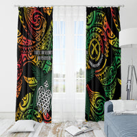 Vanuatu Indipendens Dei Window Curtain Mix Traditional Sand Drawing