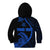 Personalised Guam Kid Hoodie Tribal Turtles Curves Style - Blue LT7 - Polynesian Pride