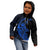 Personalised Guam Kid Hoodie Tribal Turtles Curves Style - Blue LT7 - Polynesian Pride