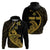 Custom Guam Hoodie Tribal Turtles Curves Style Gold LT7 - Polynesian Pride