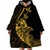 Personalised Guam Wearable Blanket Hoodie Tribal Turtles Curves Style - Gold LT7 - Polynesian Pride