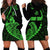 Personalised Guam Hoodie Dress Tribal Turtles Curves Style - Green LT7 - Polynesian Pride