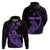 Custom Guam Hoodie Tribal Turtles Curves Style Purple LT7 - Polynesian Pride