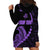 Personalised Guam Hoodie Dress Tribal Turtles Curves Style - Purple LT7 - Polynesian Pride