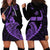 Personalised Guam Hoodie Dress Tribal Turtles Curves Style - Purple LT7 - Polynesian Pride